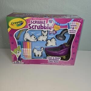 Crayola Scribble Scrubbie Pets Scrub Tub Playset 12 Pets, 12 Markers, Tub, Brush